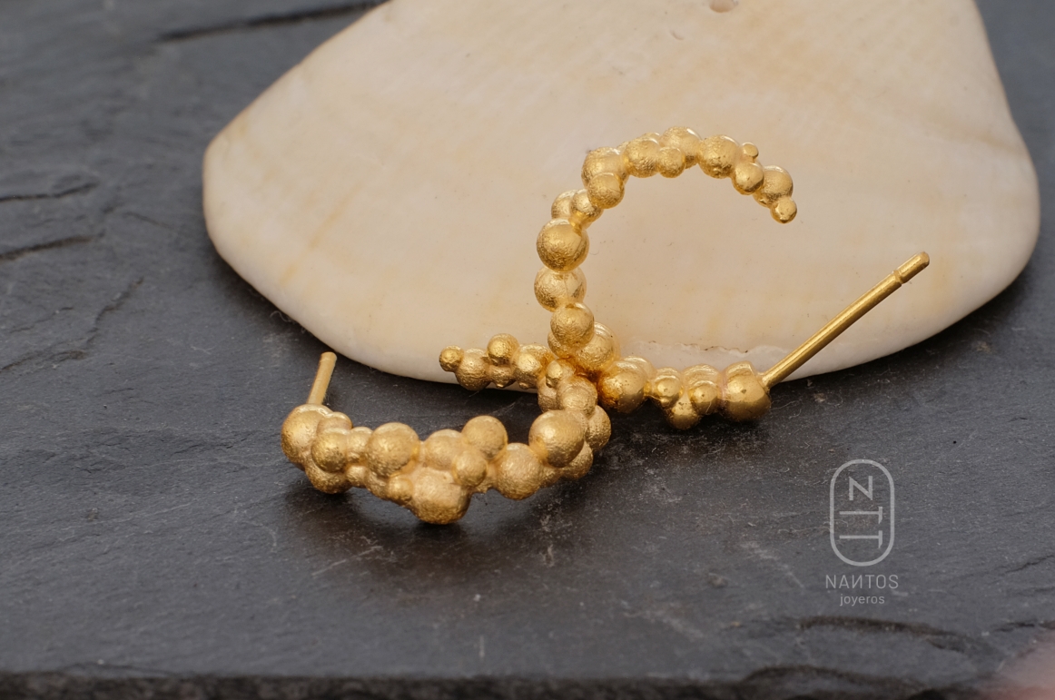 Aretes pequeños plata chapada